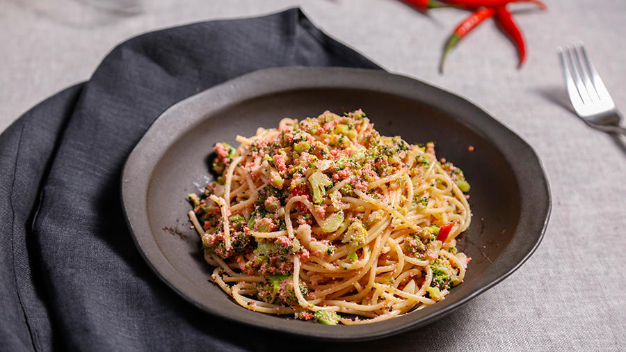 西兰花明太子意面的做法