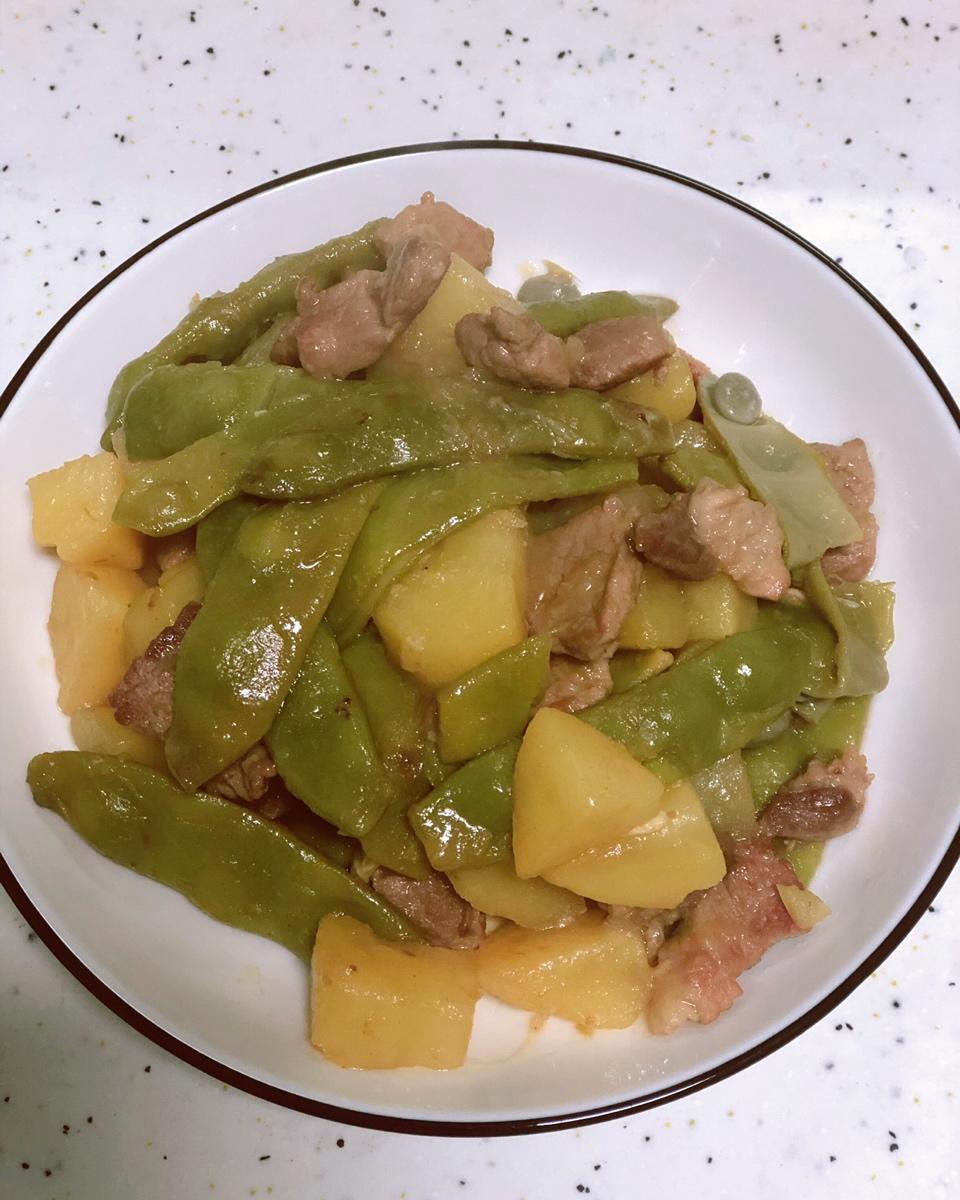 土豆炖豆角
