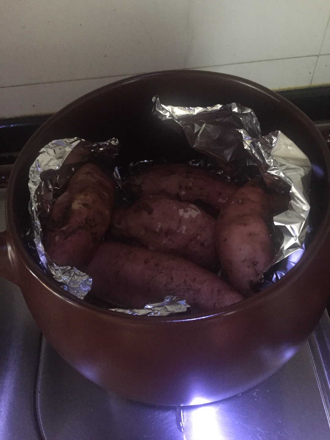 坤博砂锅之1⃣️ 烤红薯的做法 步骤4