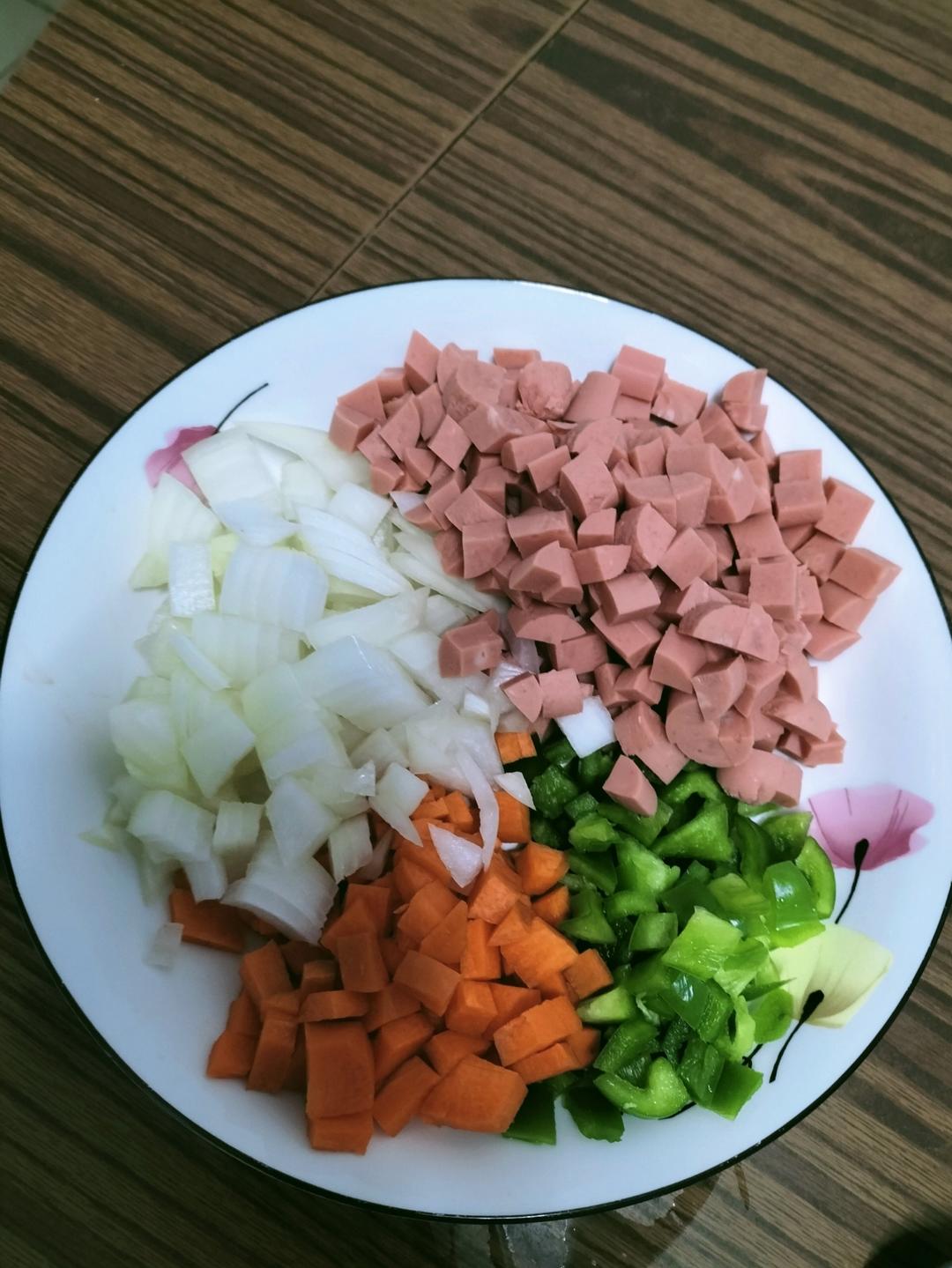 香葱火腿肉松面包