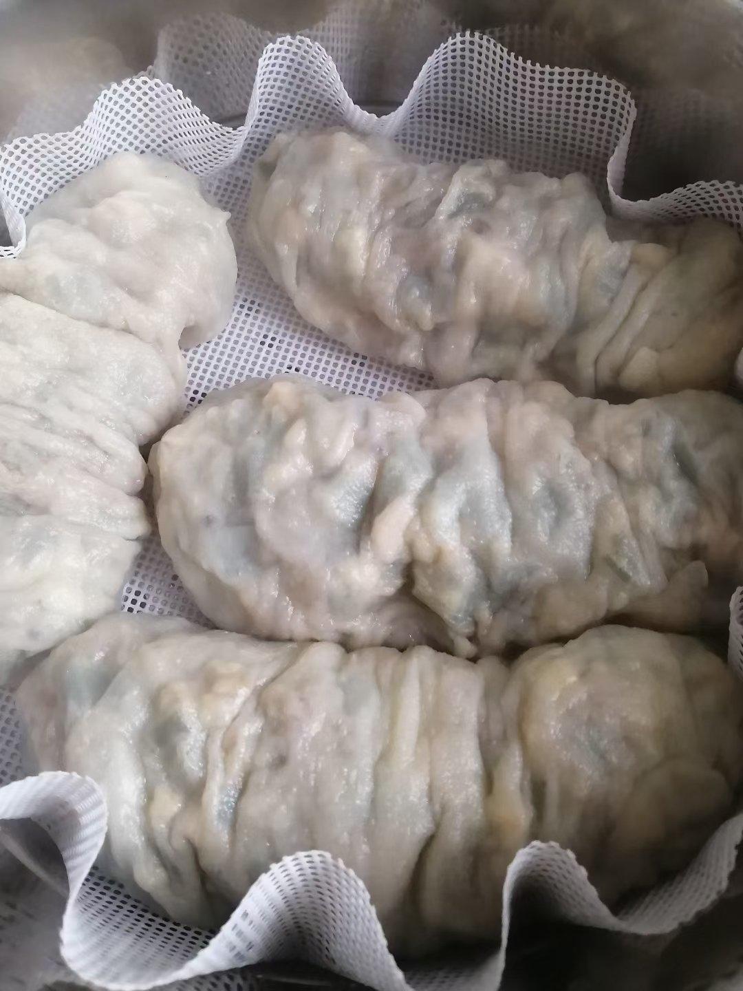 菜馍(菜龙、蒸菜卷、皮白、馅绿)