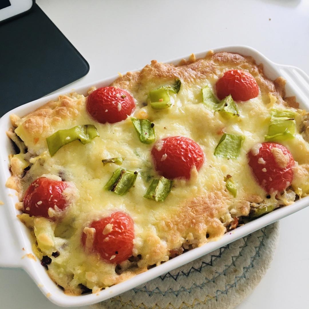 小绵胖起来啊做的芝士焗饭(烤箱版)