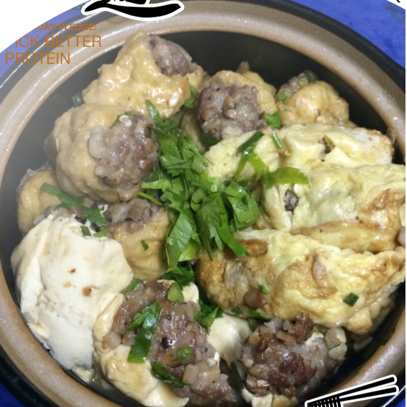 客家酿豆腐（牛肉干贝版）