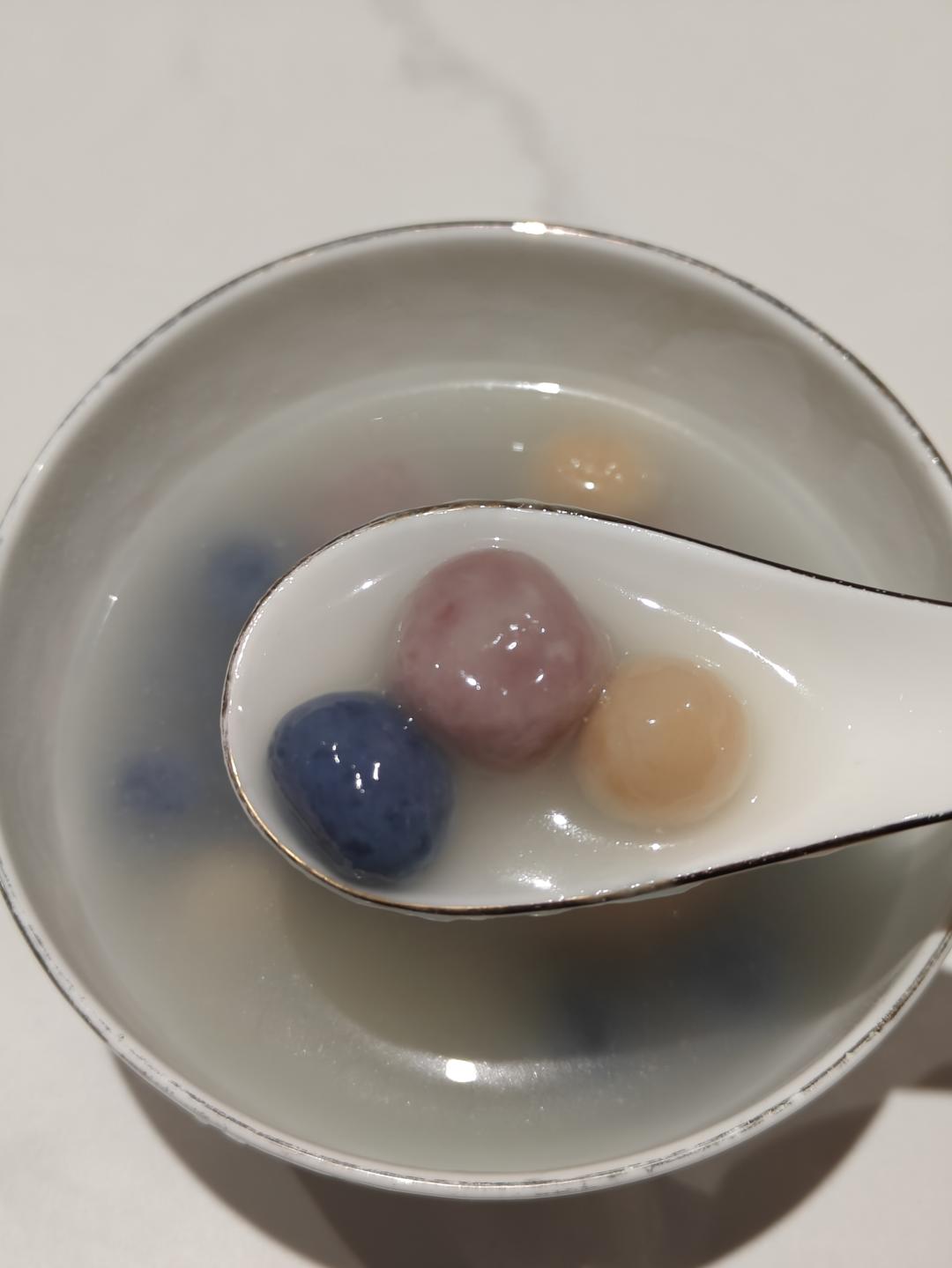 五彩小汤圆（附详细做法）