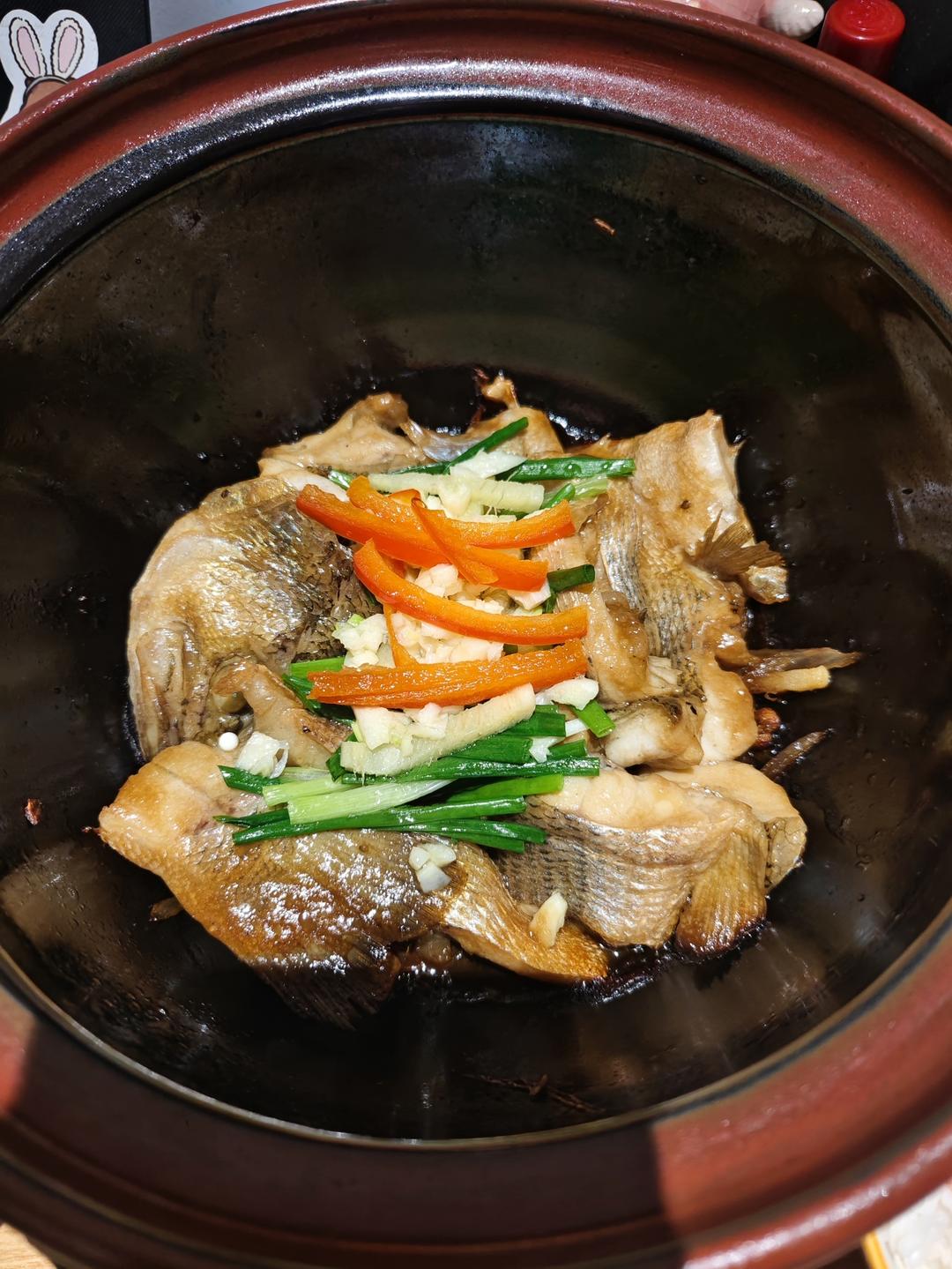 葱香焗鲈鱼