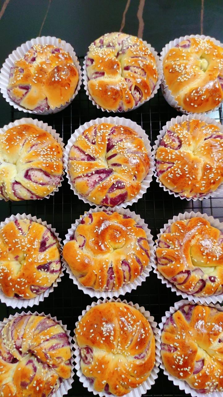 芋泥面包的做法