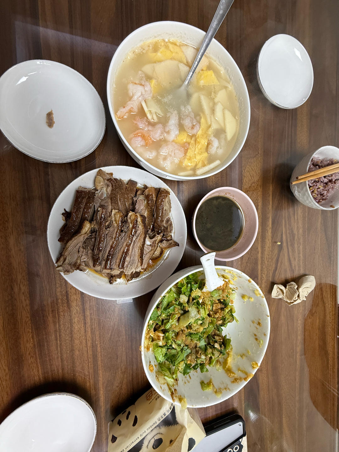 春笋鲜虾片煲汤