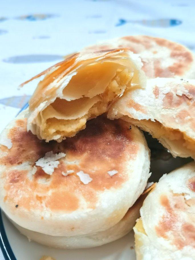 无需烤箱‼️酥掉渣的绿豆饼㊙️解锁三口味