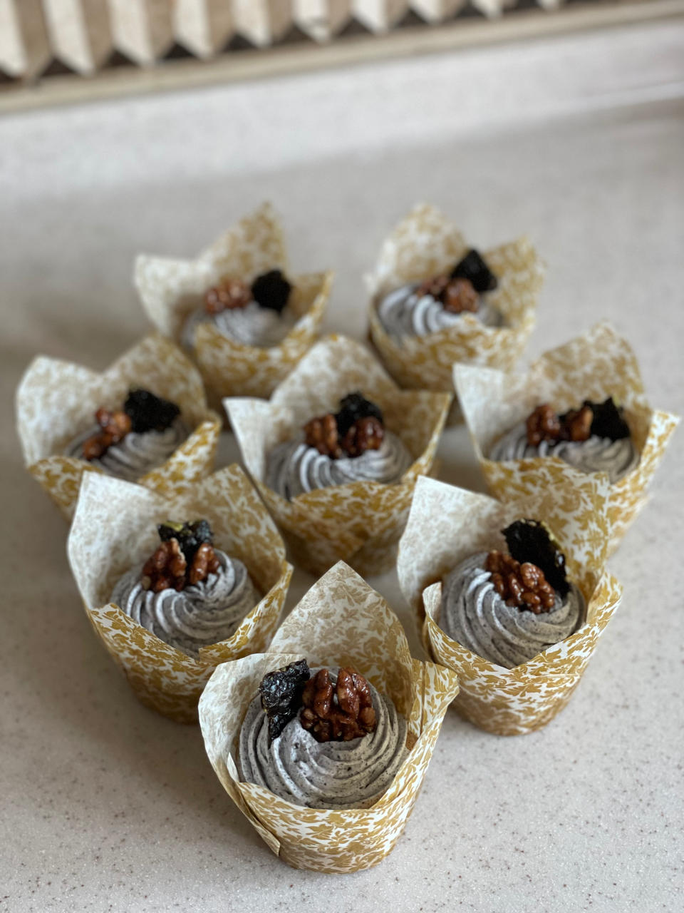 养生黑芝麻纸杯蛋糕（含原味、可可味、抹茶味）