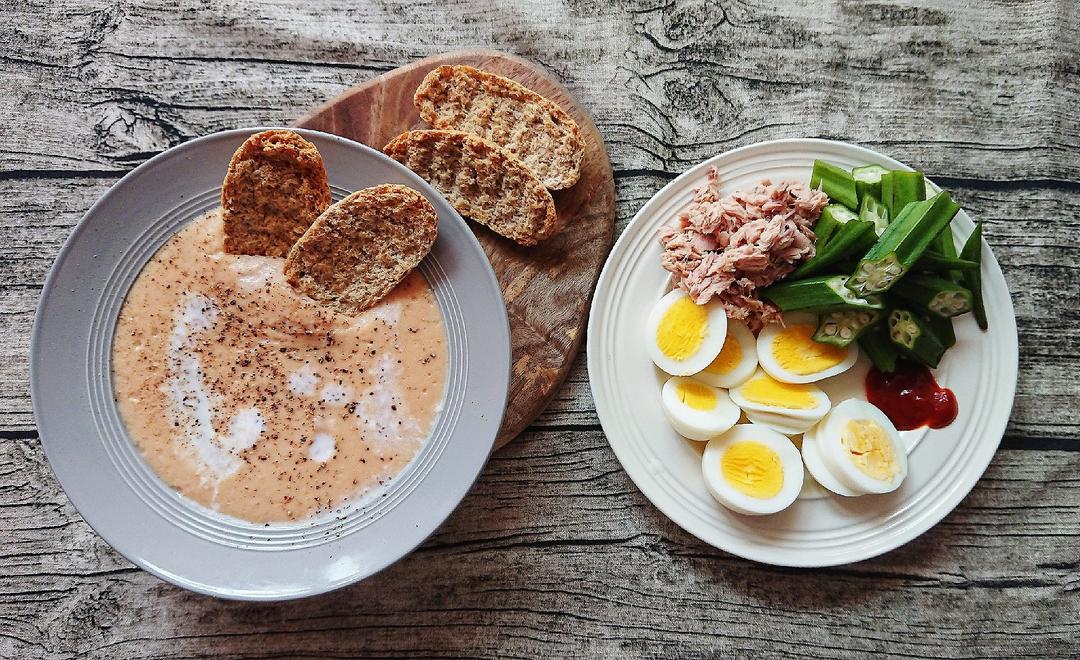 番茄核桃鹰嘴豆浓汤【健康主食】
