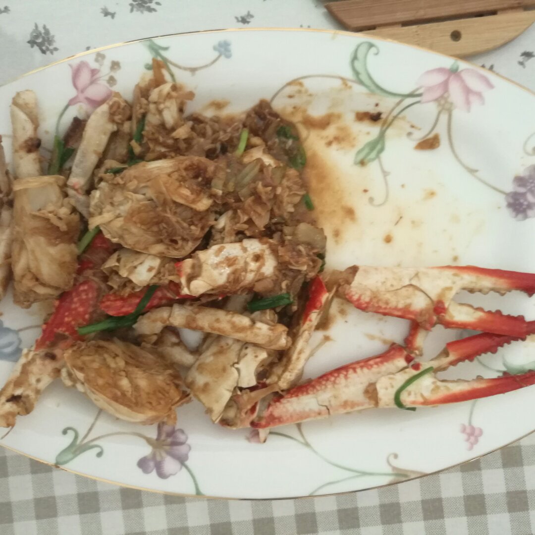 姜葱炒梭子蟹