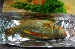 锡纸包烤鲈鱼，法帅蒸汽烤箱版的做法 步骤8