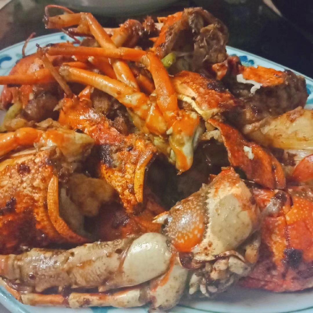 姜葱炒龙虾