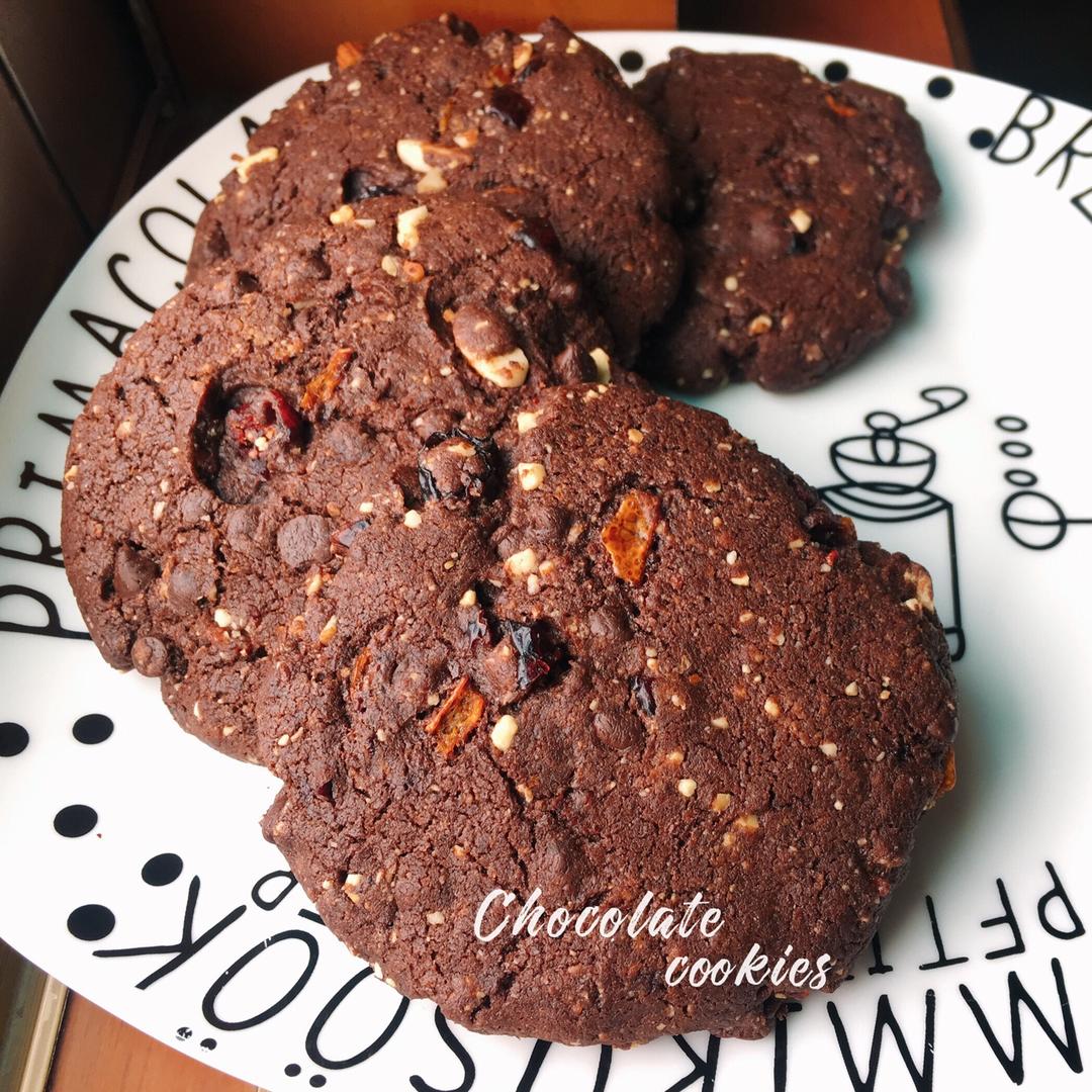 三重巧克力曲奇饼干 Triple Chocolate Cookies