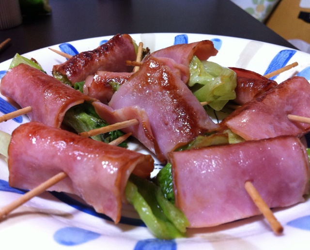 kodomo做的培根生菜卷