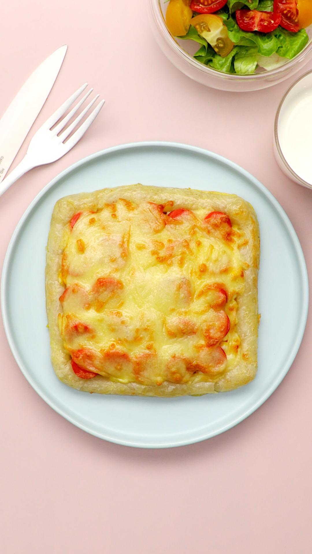 手抓饼芝士火腿酥的做法