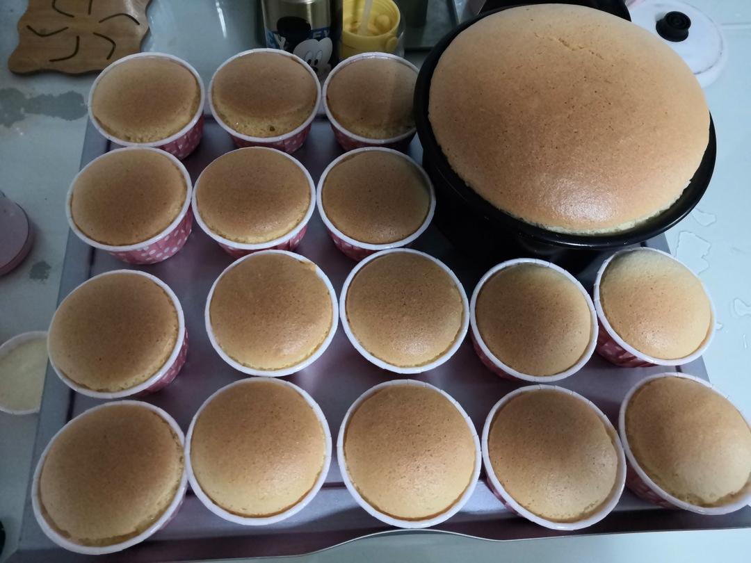 纸杯蛋糕 8寸戚风蛋糕的量