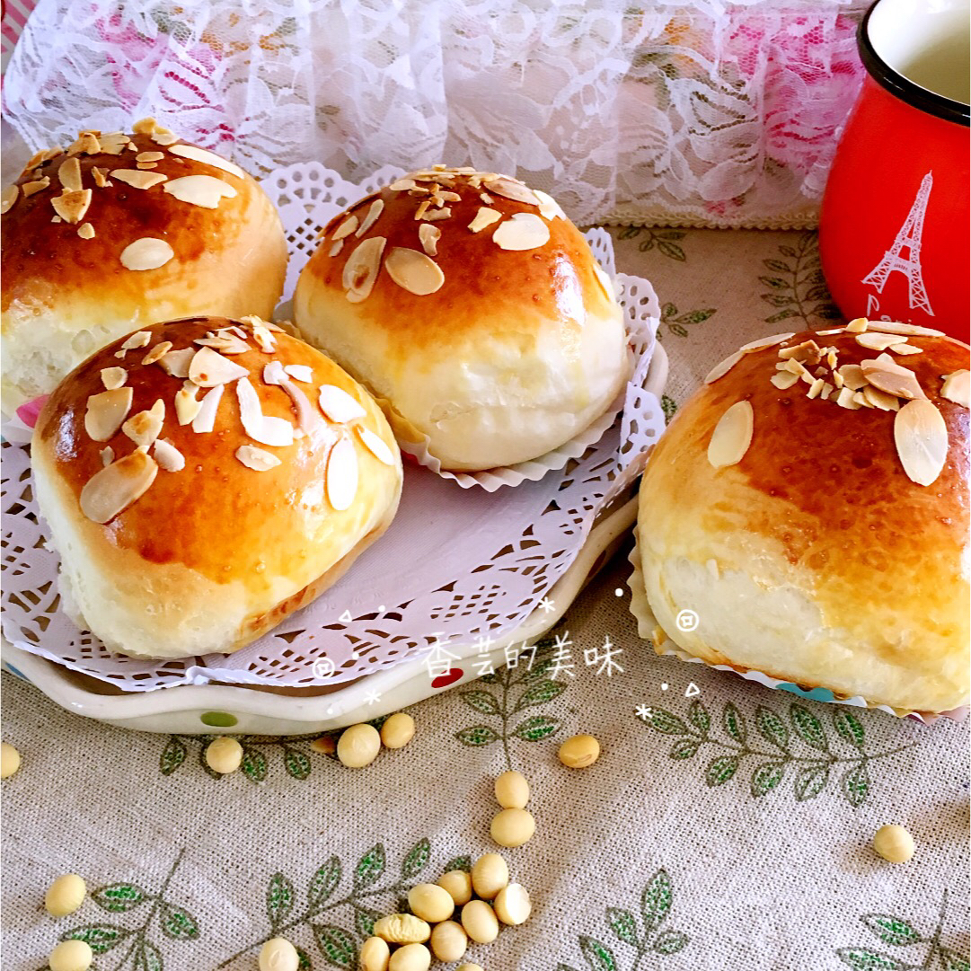 [再见渣难·九阳破壁豆浆机]～豆浆甜面包（一次发酵法）