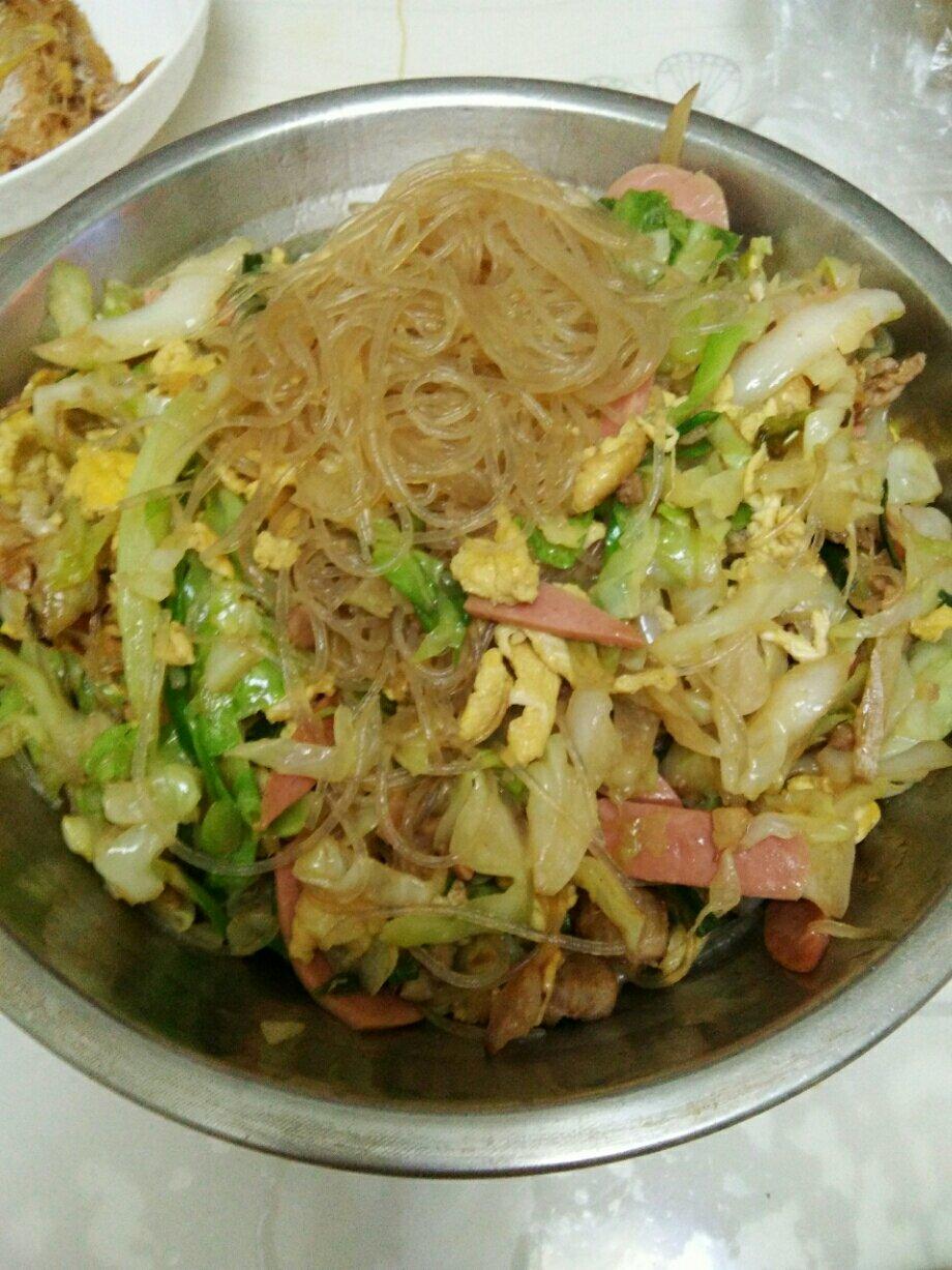 包菜炒粉丝