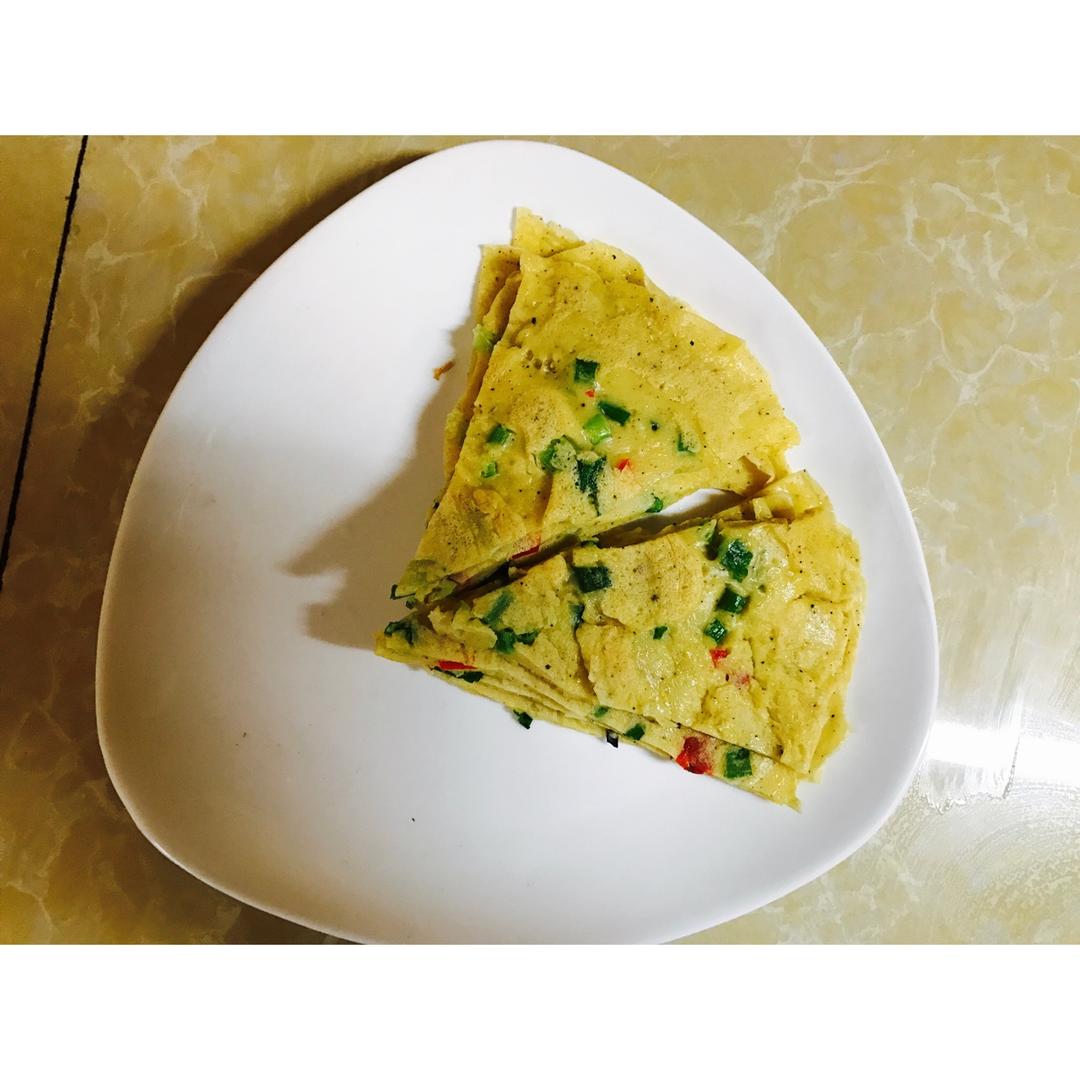 快手鸡蛋饼～～十分钟早餐！