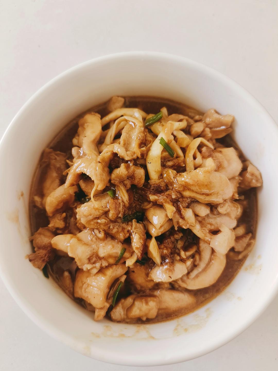 蚝油鲍菇鸡腿排