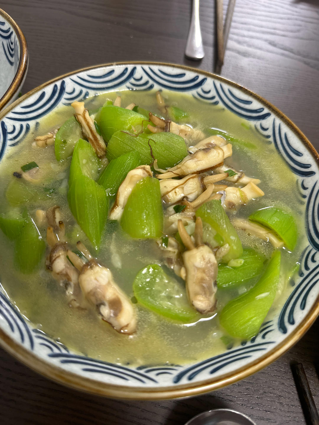 丝瓜炒蛏子