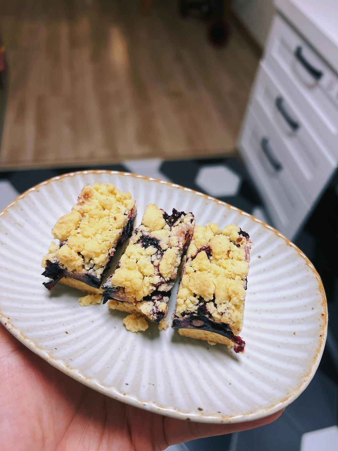 蓝莓酥粒小方块Blueberry Crumber Bars