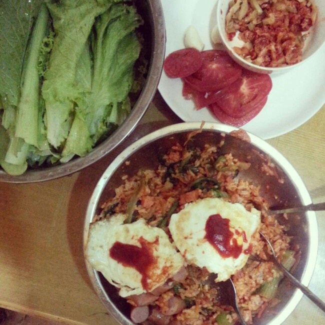 辣泡菜拌饭