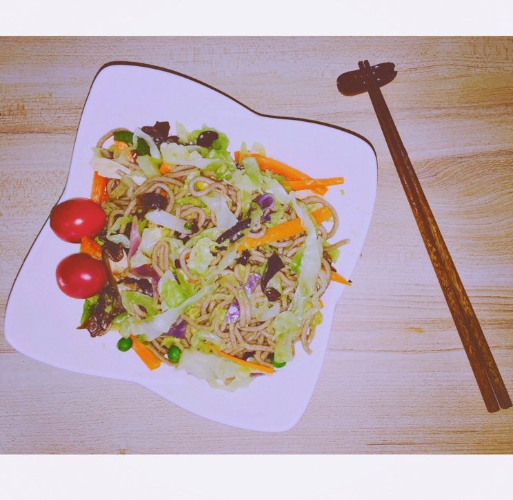 牛油果拌荞麦面（健康无油）