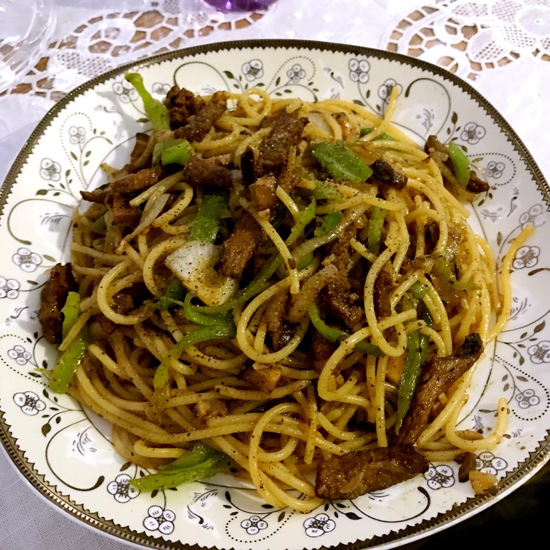 黑椒牛柳意面