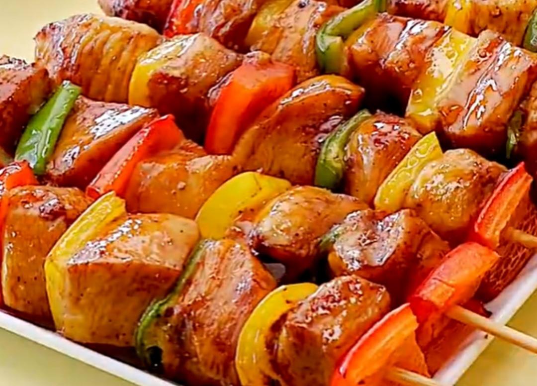 空气炸锅彩椒鸡肉串