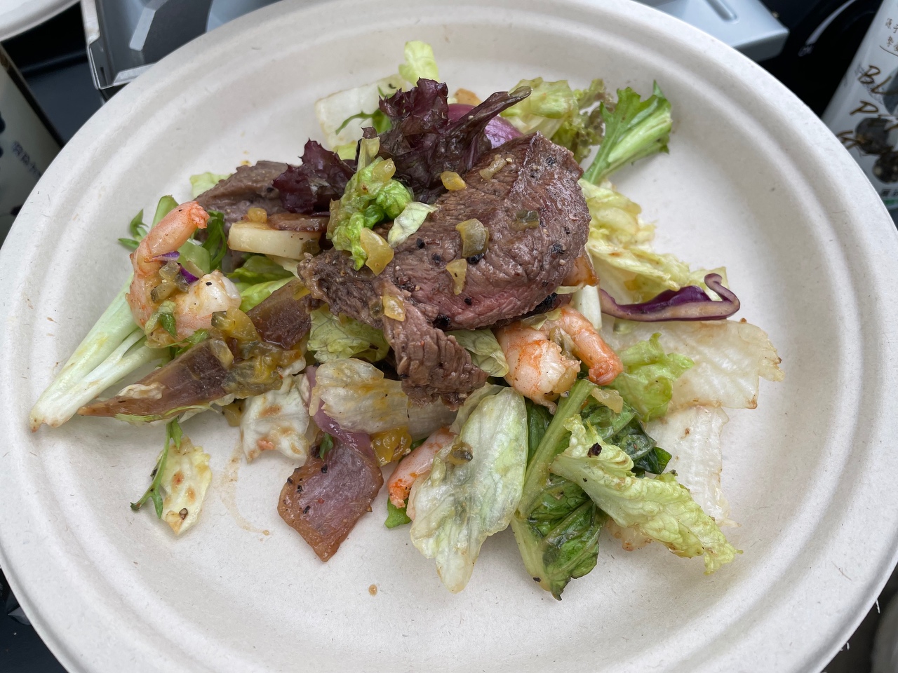减脂餐系列特别篇-牛肉虾仁酸黄瓜酱蔬菜沙拉的做法