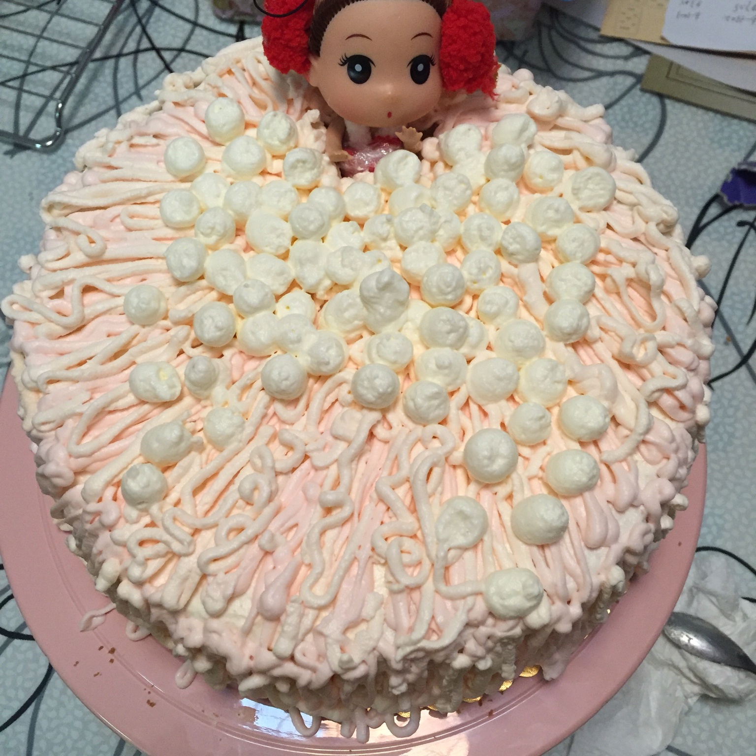 详细步骤制作泡泡浴娃娃蛋糕