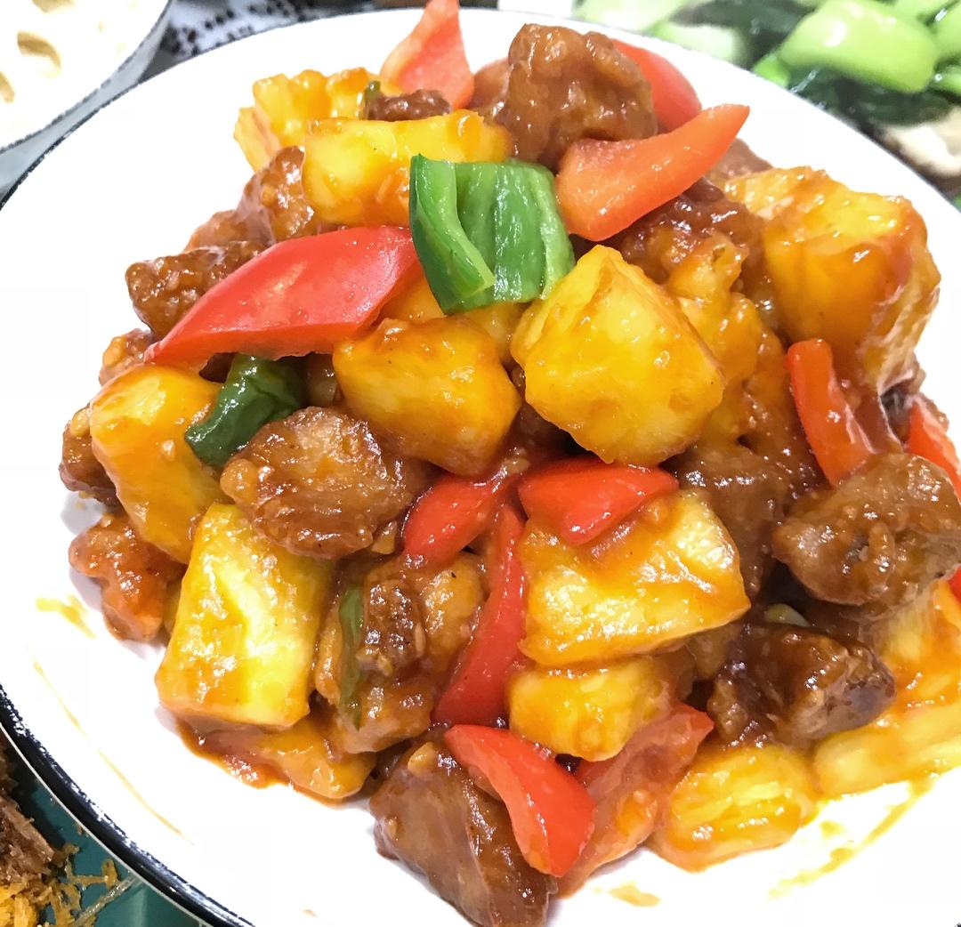 秘制菠萝咕噜肉（绝对好吃）