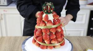 劣狐狐烘焙，圣诞草莓塔 草莓树蛋糕的做法 步骤23