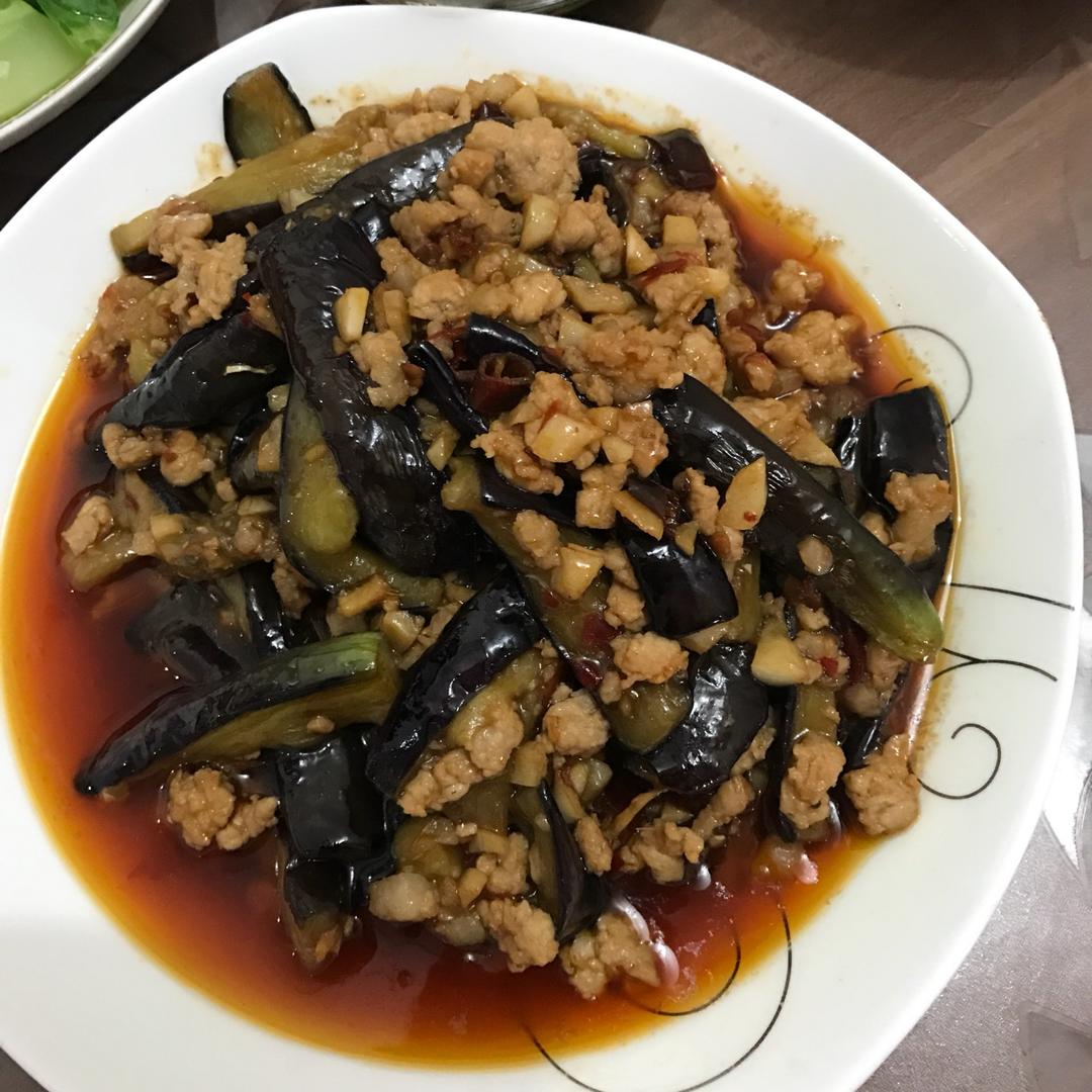 红烧肉沫茄子