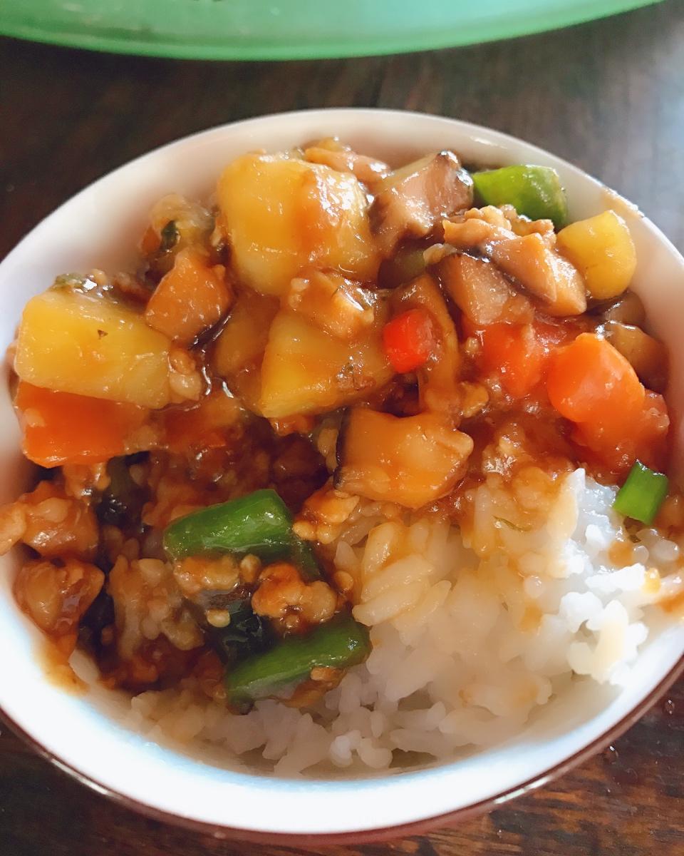 ㊙️香菇土豆肉沫拌饭❗️比外卖还好吃