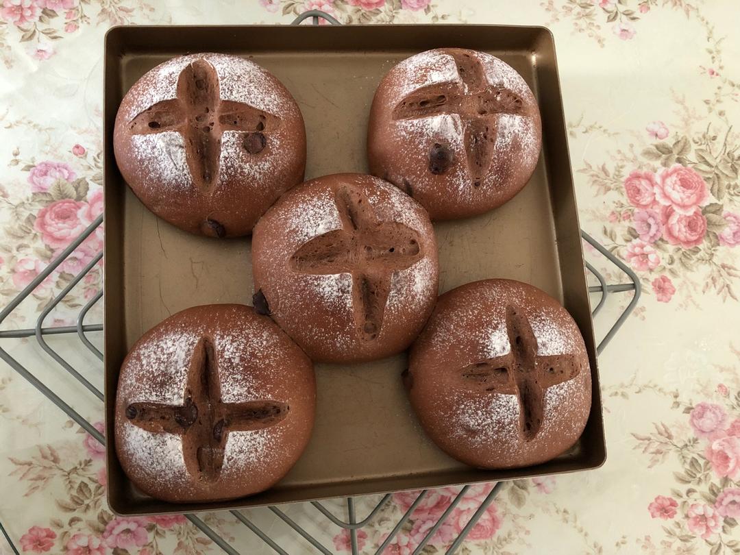香蕉巧克力软欧包