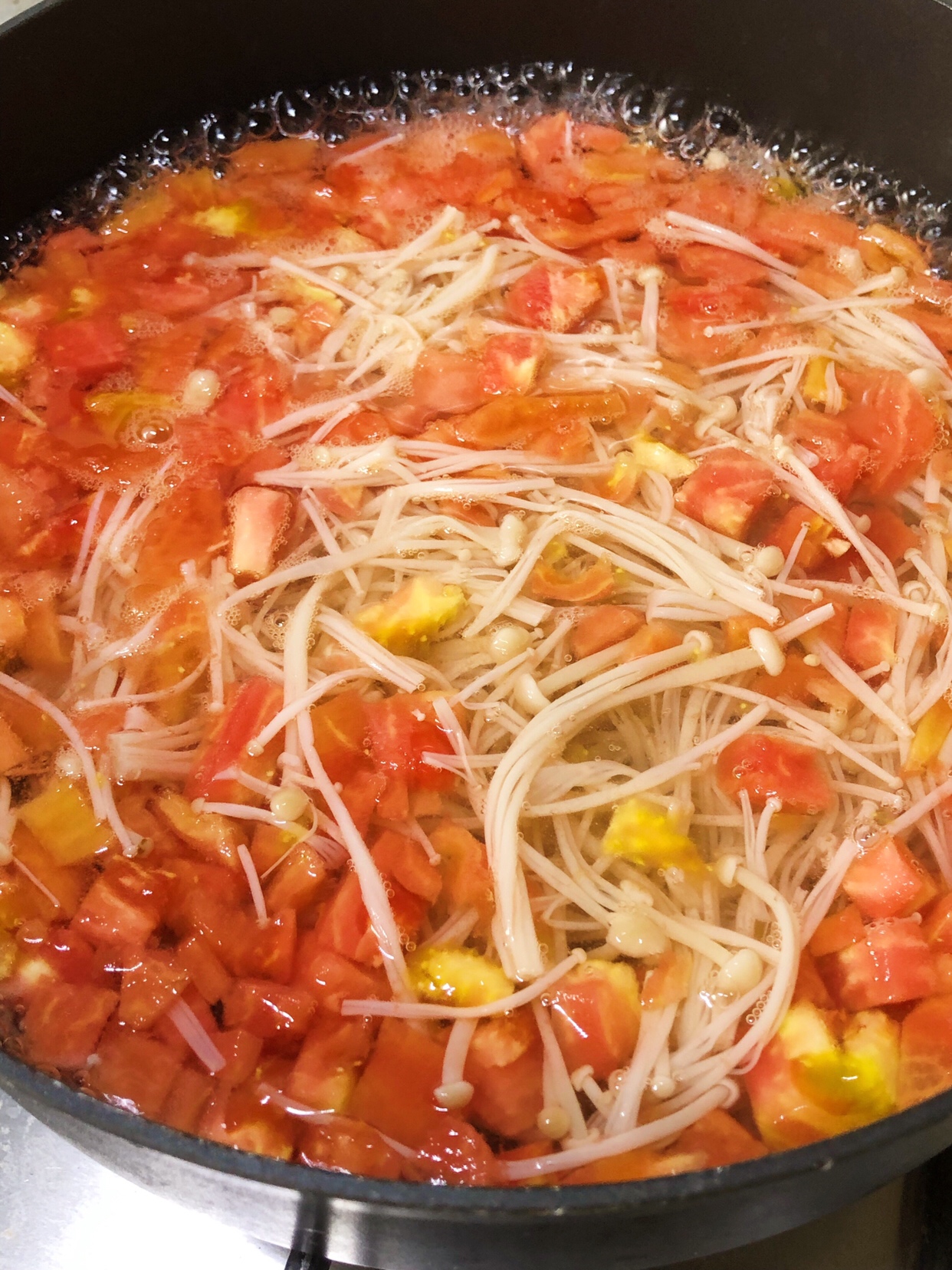 番茄金针菇汆牛肉片的做法 步骤8