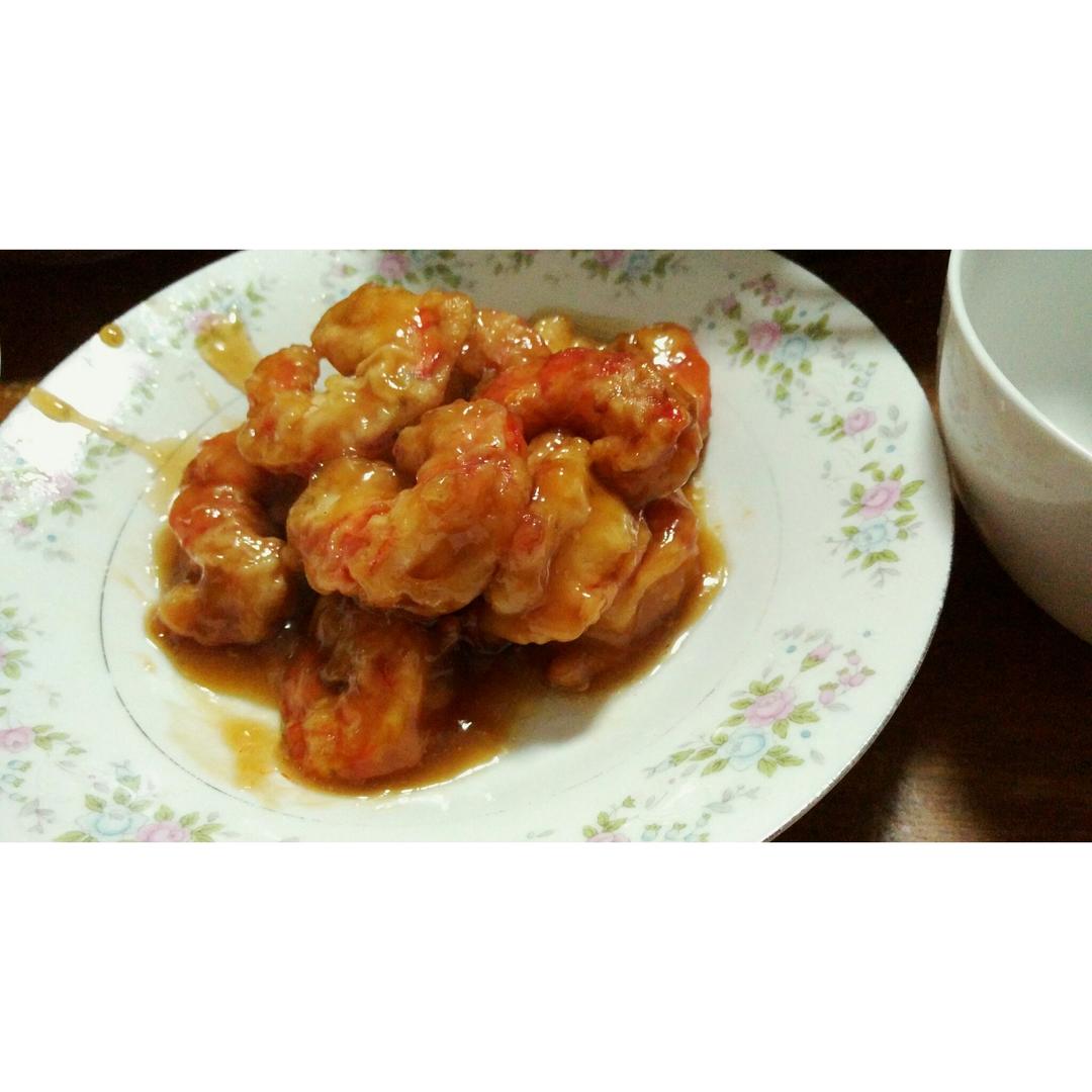 糖醋开背虾
