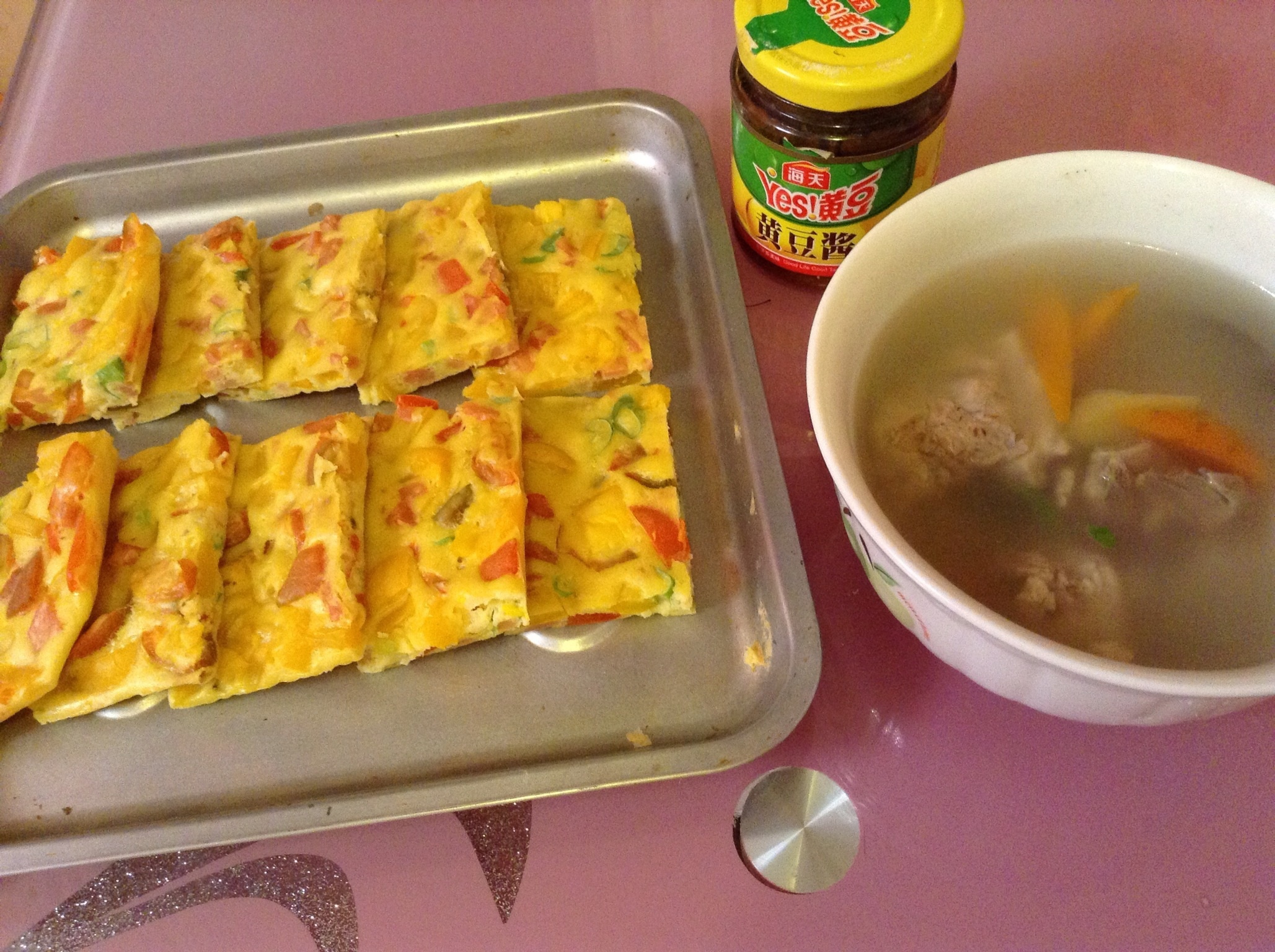 煎火腿奶酪蛋饼