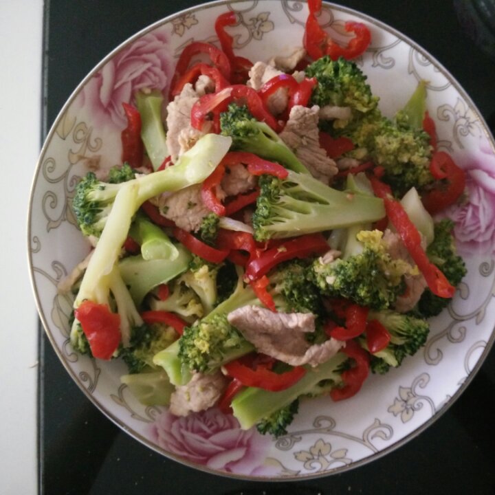 西兰花炒肉片