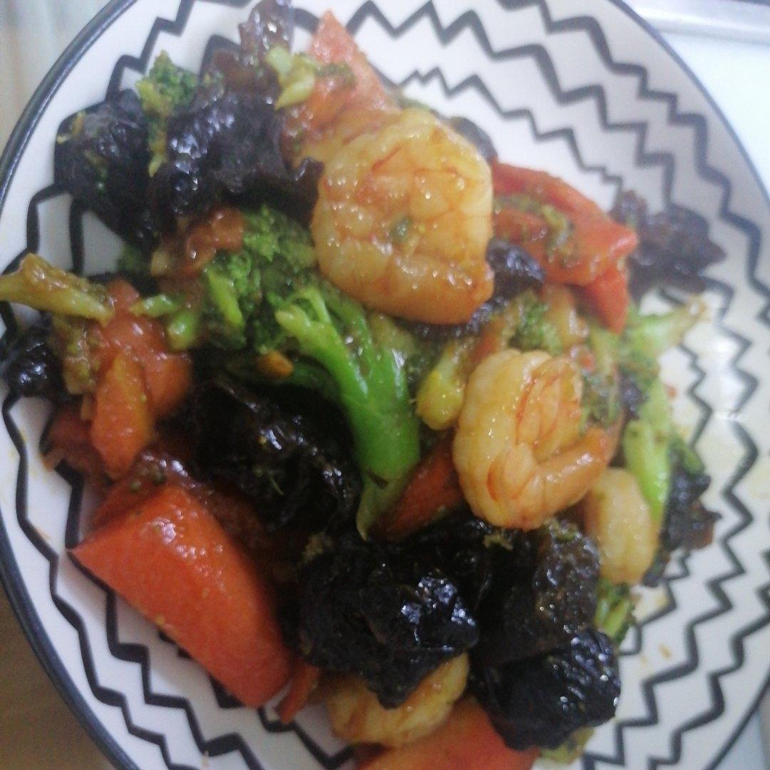 西兰花炒虾仁