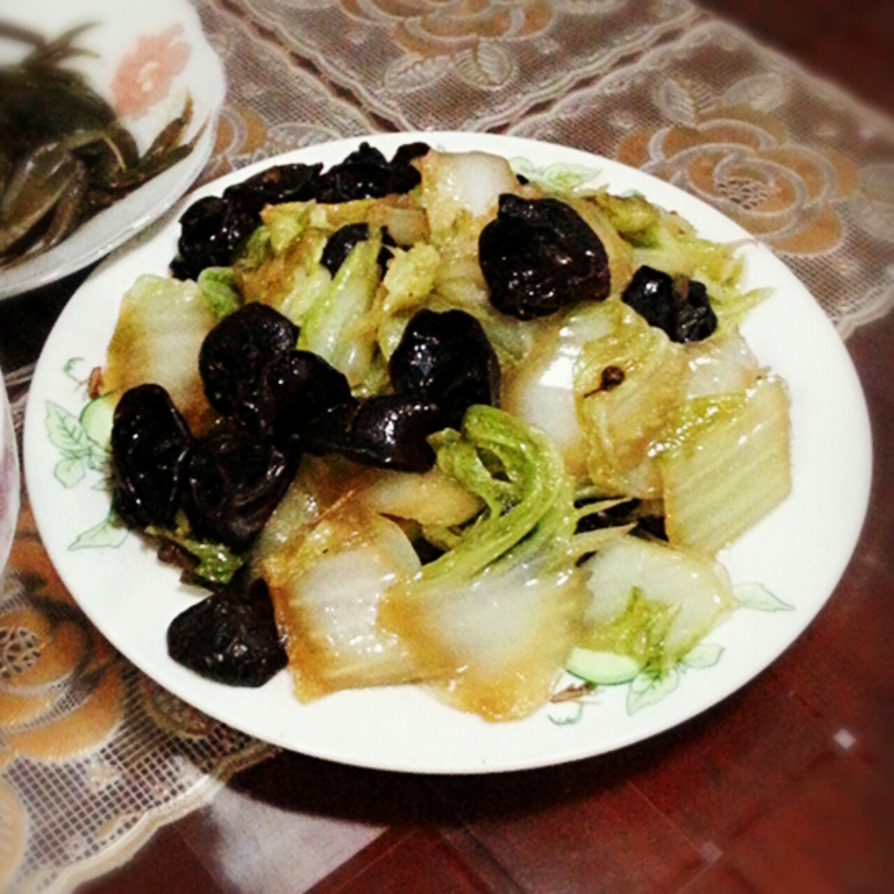 白菜炒木耳