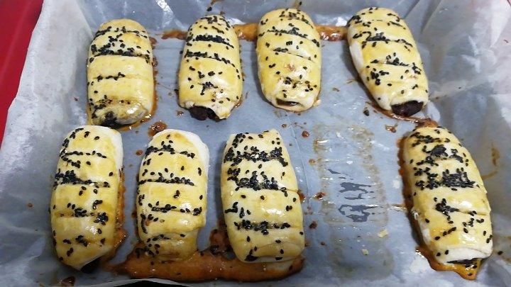 千层酥皮豆沙卷