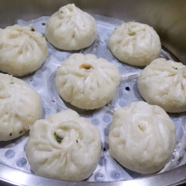 洋仔onlyang做的荠菜肉馅包