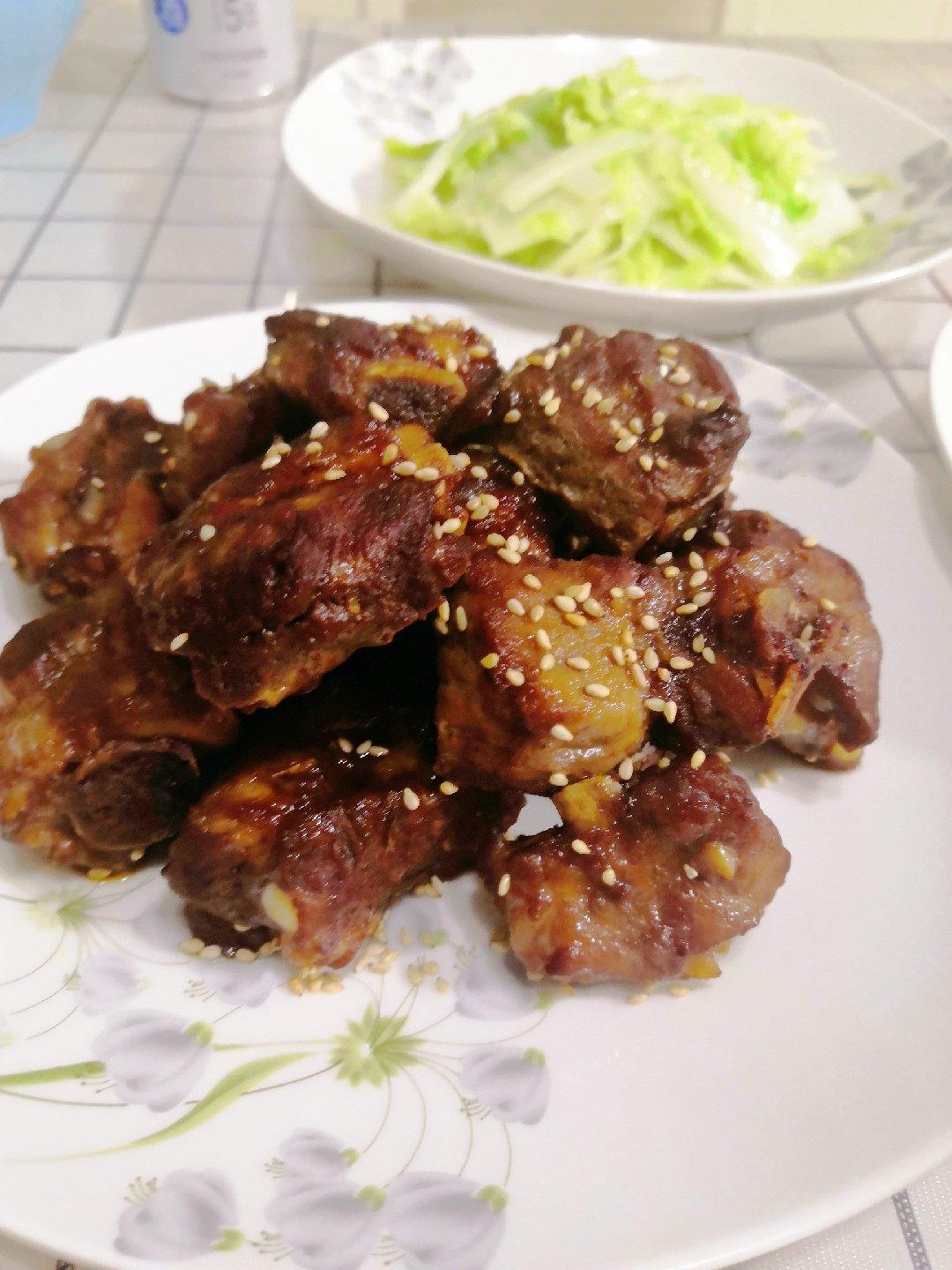 免油炸‼️蒜香烤排骨🤩外焦里嫩一吃就上瘾