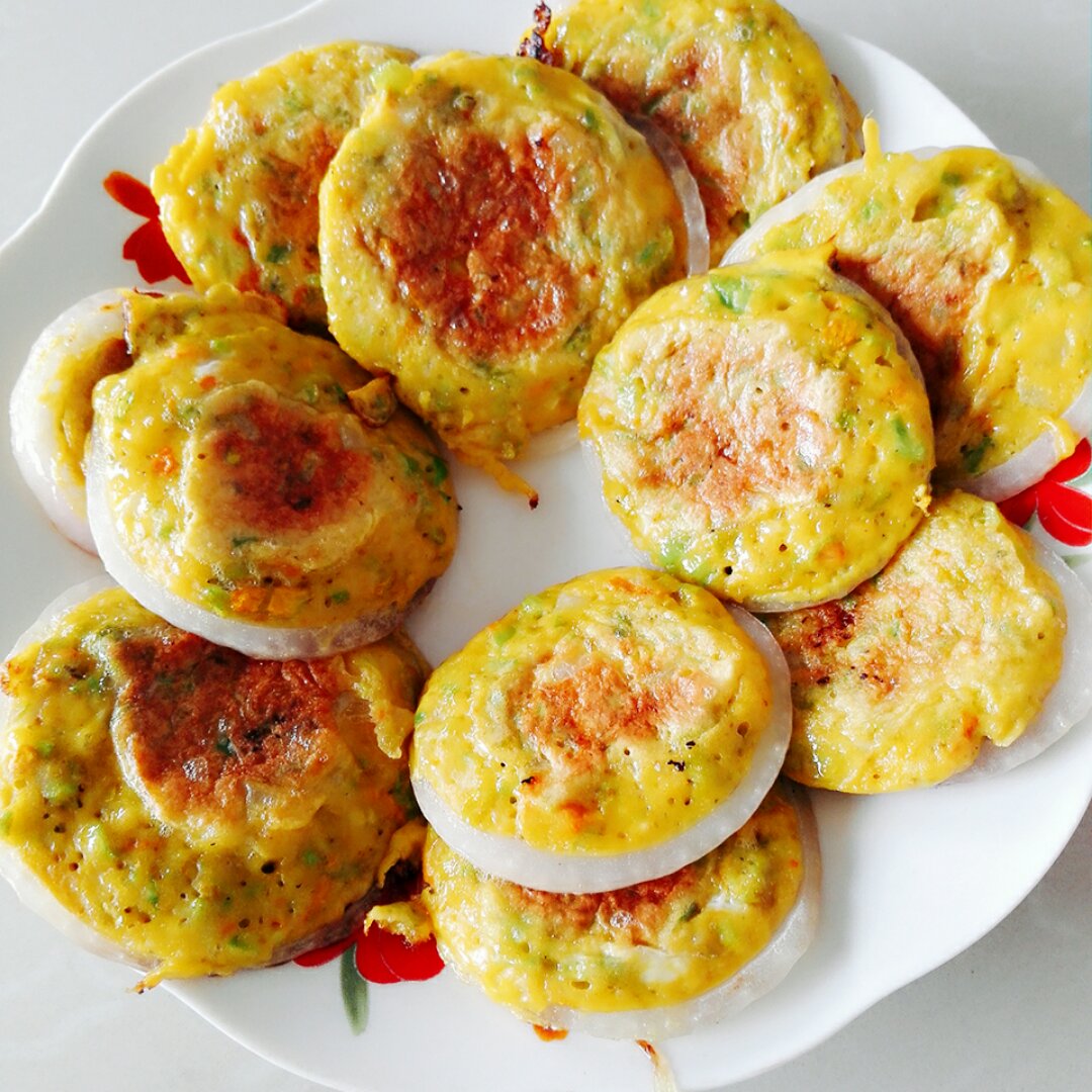 下厨房用户grns做的洋葱圈蛋饼