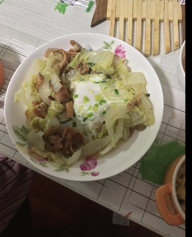 素赛螃蟹----干贝白菜滑蛋