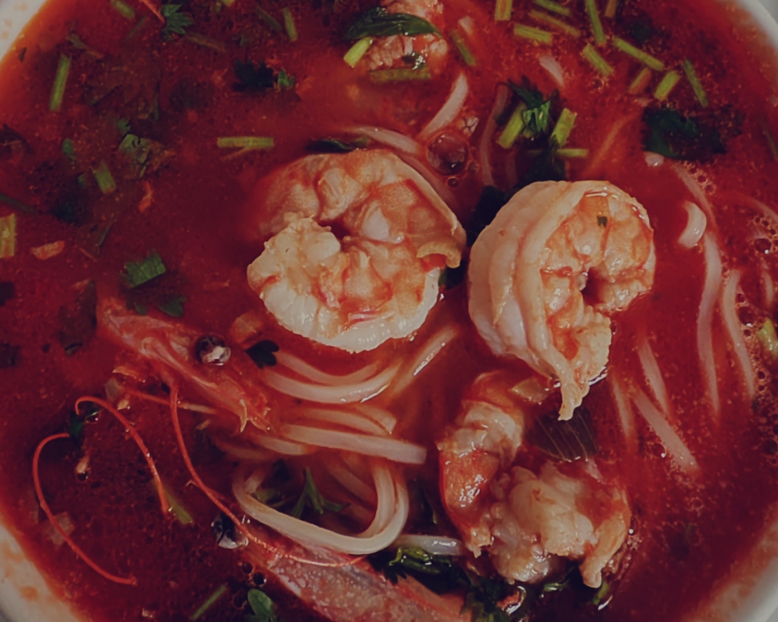 海虾鲜汤面的做法